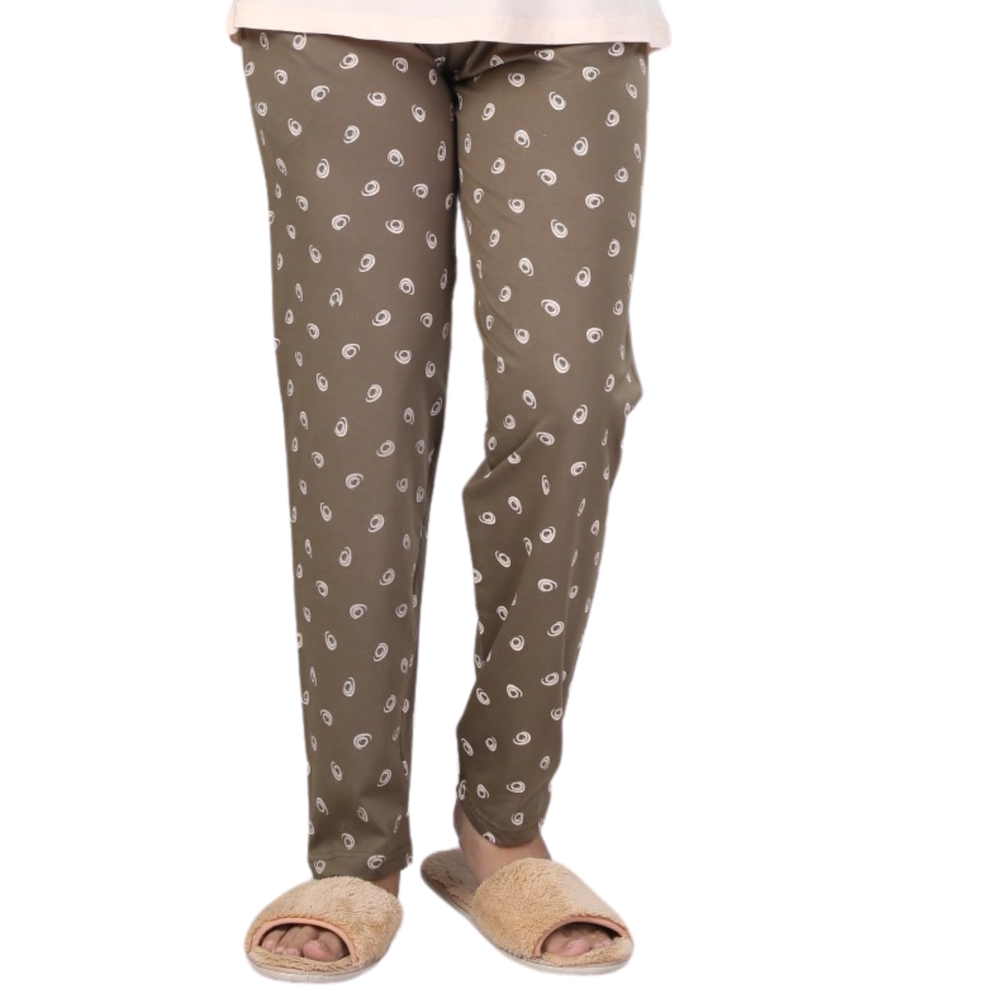Ceenai Women's Cotton Nightwear Set with T-Shirt and Pyjamas, Soft and Comfortable for Sleep and Loungewear Four Sizes 36,38,40,42