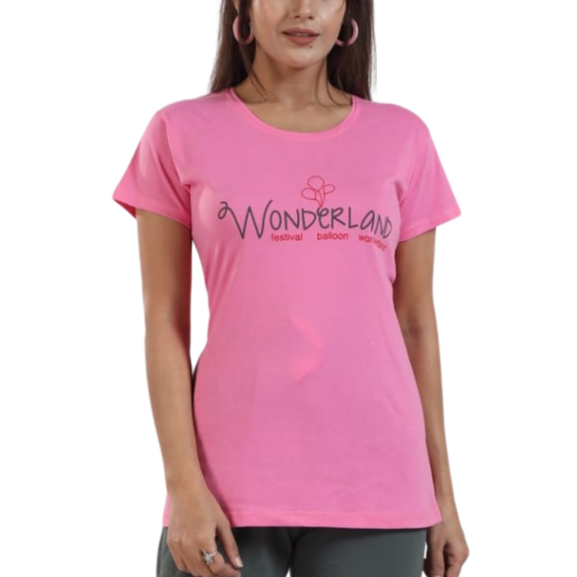 Ceenai Women's Cotton Nightwear Set with T-Shirt and Pyjamas, Soft and Comfortable for Sleep and Loungewear Four Sizes 36,38,40,42